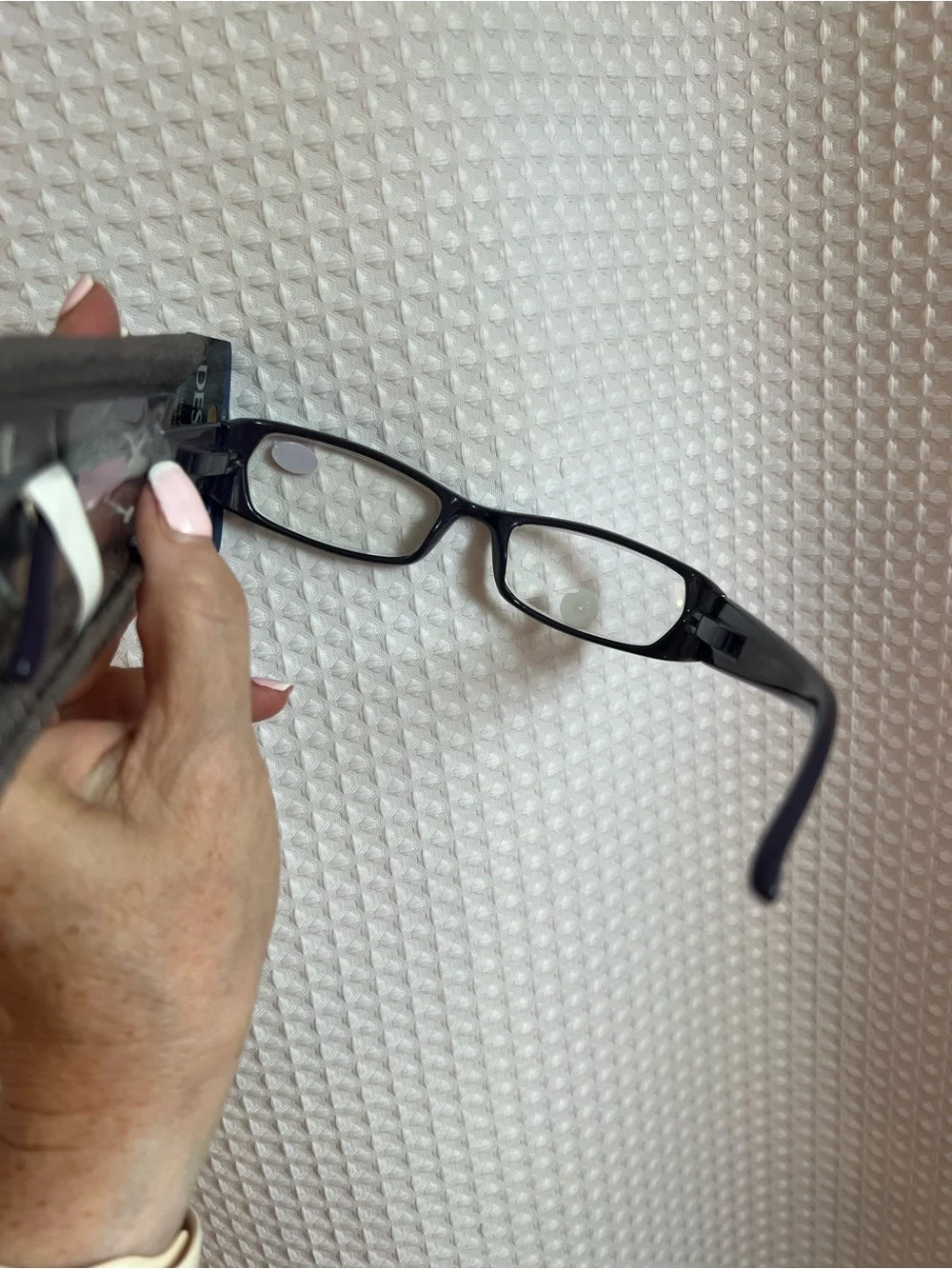 Designers Originals Purple Reading Glasses with Metallic Brown Case